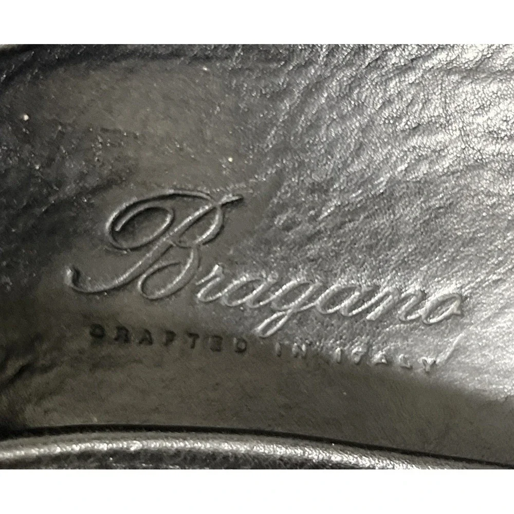 Vtg Bragano Cole Haan Loafer Men's 11 Black Leather Tassel Slip On Shoes Italy